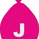 Balónek písmeno J růžové